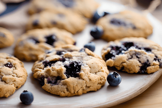 Butterry Blueberry Burst prăjituri cu un indiciu de coajă de lămâie