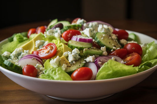 Salată de salată de unt răcoritoare cu vinetă tangy