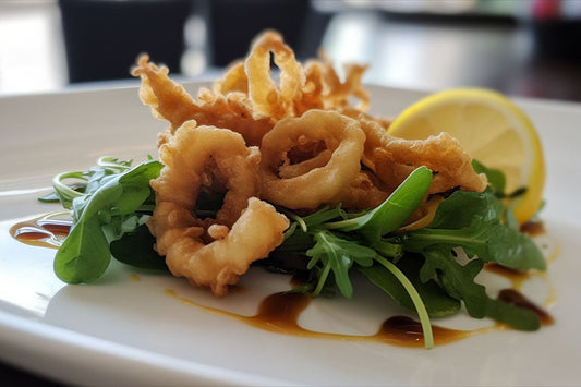 Inele de calamari prăjite
