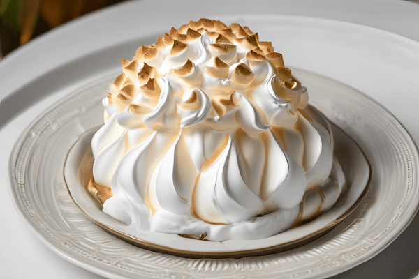 Classic Baked Alaska with Vanilla Ice Cream, Sponge Cake and Toasted Meringue