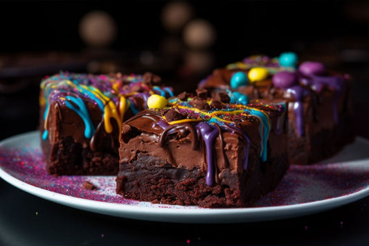 Cosmic Brownies with Rich Chocolate Ganache