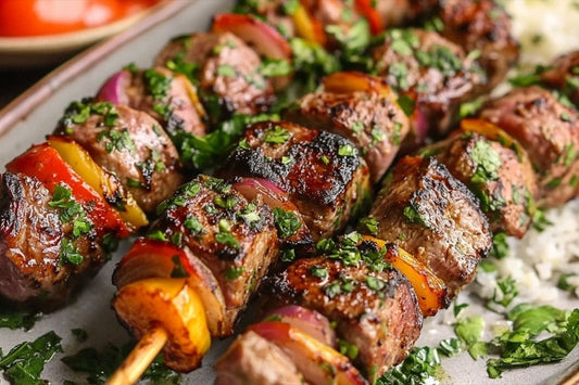 Kabobs de miel la grătar în stil mediteranean