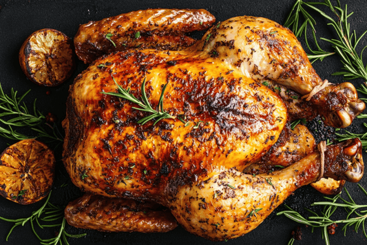 Homemade Rotisserie-Style Chicken with Crispy Skin and Juicy Meat