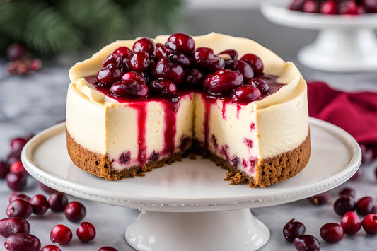 Cranberry Cheesecake cu crustă de ginger