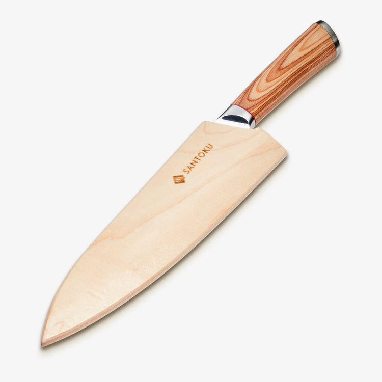 Haruta 8 inch VG10 cuțit japonez de bucătar Gyuto din oțel Damasc cu mâner din lemn și teacă
