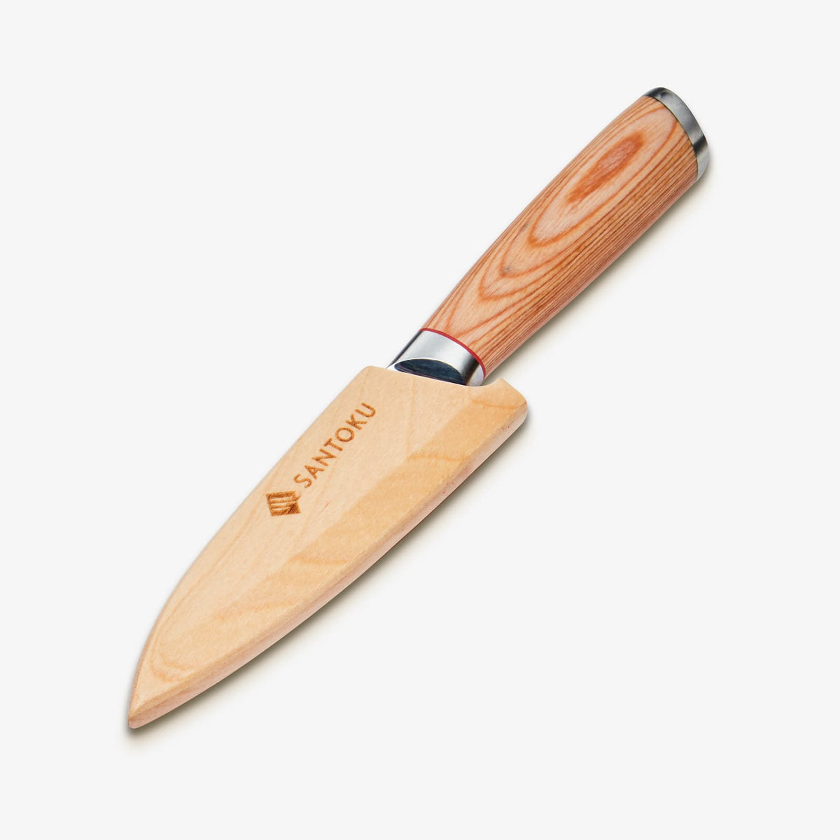 Haruta 4 inch VG10 cuțit japonez de gătit oțel Damasc cu mâner din lemn și teacă