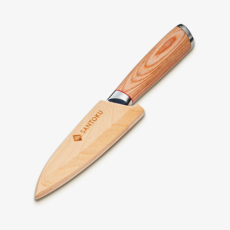 Haruta 4 inch VG10 cuțit japonez de gătit oțel Damasc cu mâner din lemn și teacă
