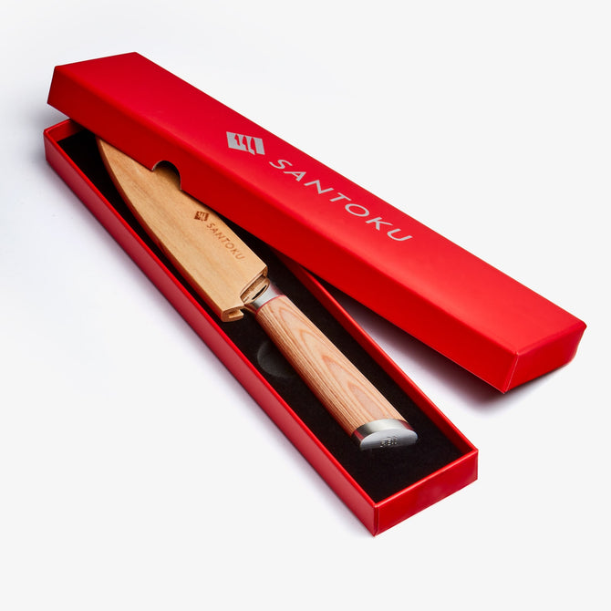 Haruta 5 inch VG10 cuțit utilitar japonez din oțel Damasc cu mâner din lemn și teacă