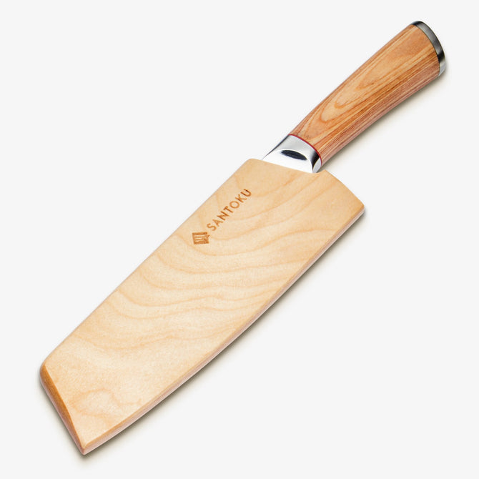 Haruta 7 inch VG10 Cuțit Nakiri din oțel Damasc japonez cu mâner din lemn și teacă