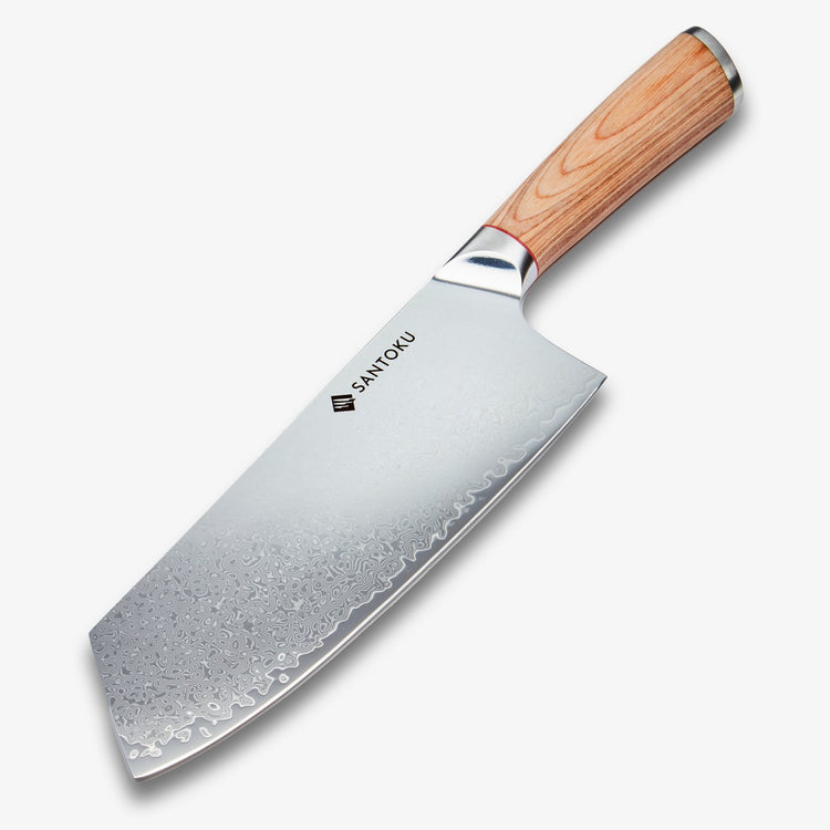 Haruta 7,7 inch VG10 Satâr Nakiri din oțel japonez Damasc cu mâner din lemn și teacă