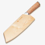 Haruta 7,7 inch VG10 Satâr Nakiri din oțel japonez Damasc cu mâner din lemn și teacă