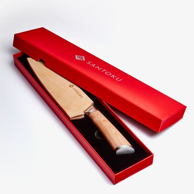 Haruta 7,7 inch VG10 Satâr Nakiri din oțel japonez Damasc cu mâner din lemn și teacă