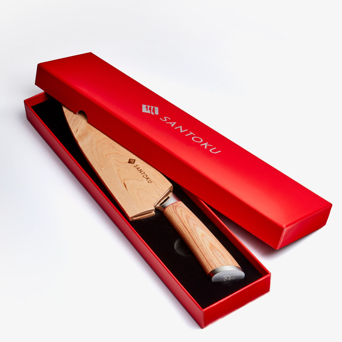 Cuțit de bucătar Kiritsuke Haruta 8 inch VG10 japonez din oțel Damasc cu mâner din lemn și teacă