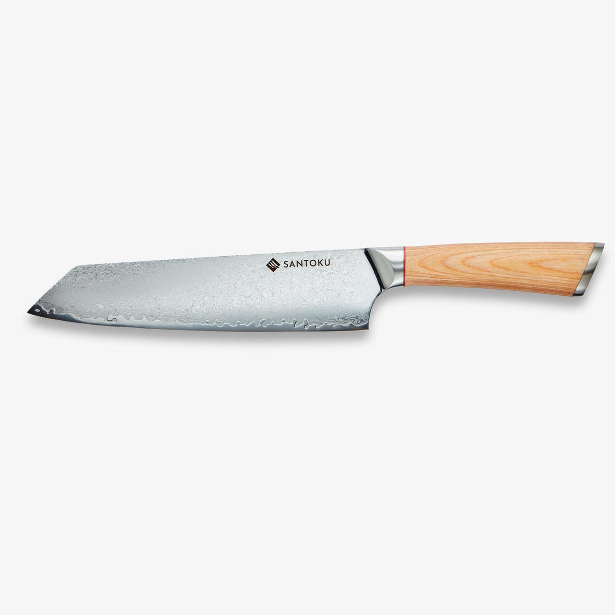 Cuțit de bucătar Kiritsuke Haruta 8 inch VG10 japonez din oțel Damasc cu mâner din lemn și teacă