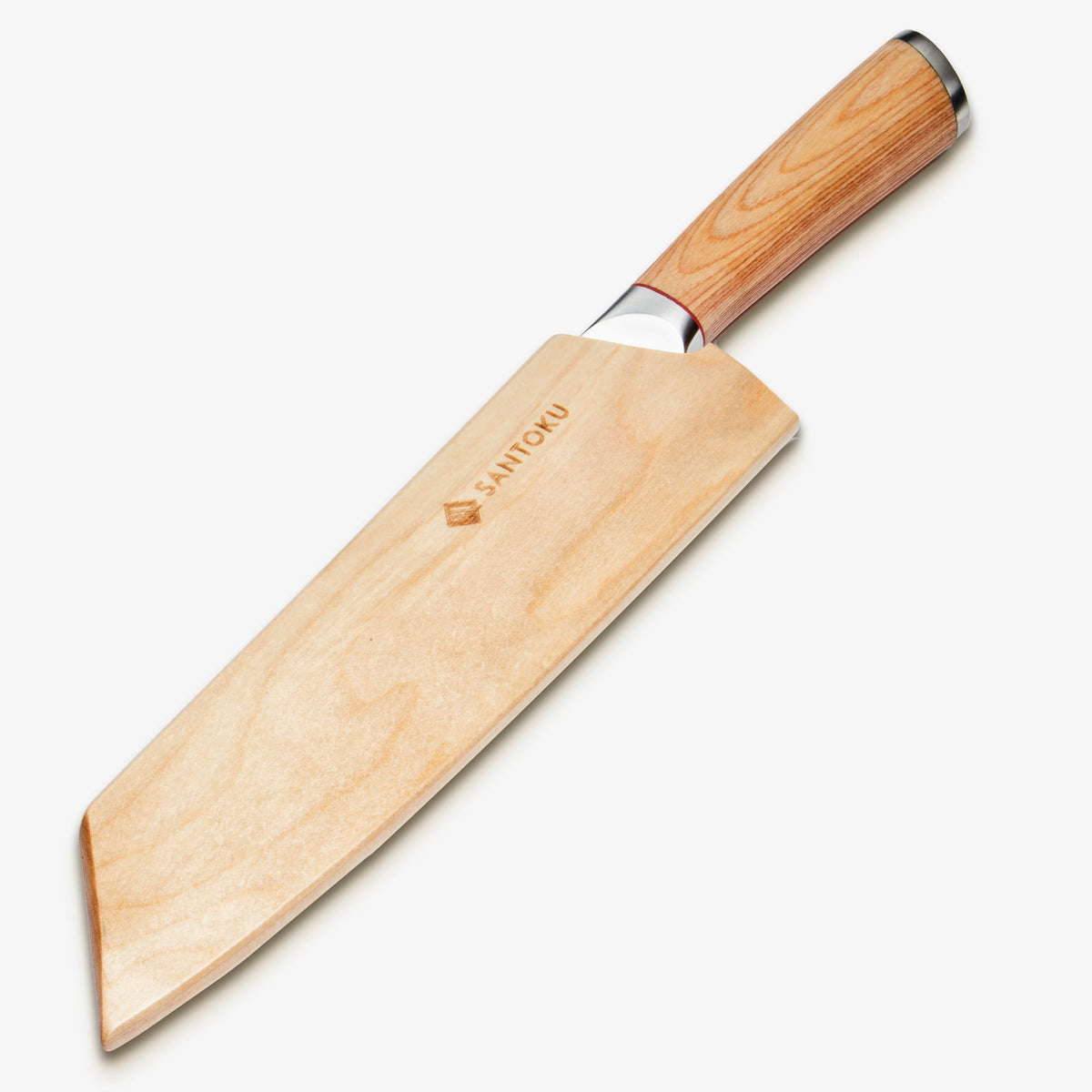 Cuțit de bucătar Kiritsuke Haruta 8 inch VG10 japonez din oțel Damasc cu mâner din lemn și teacă