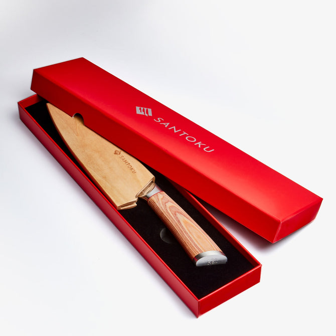 Haruta 7 inch VG10 Cuțit Santoku din oțel Damasc japonez cu mâner din lemn și teacă